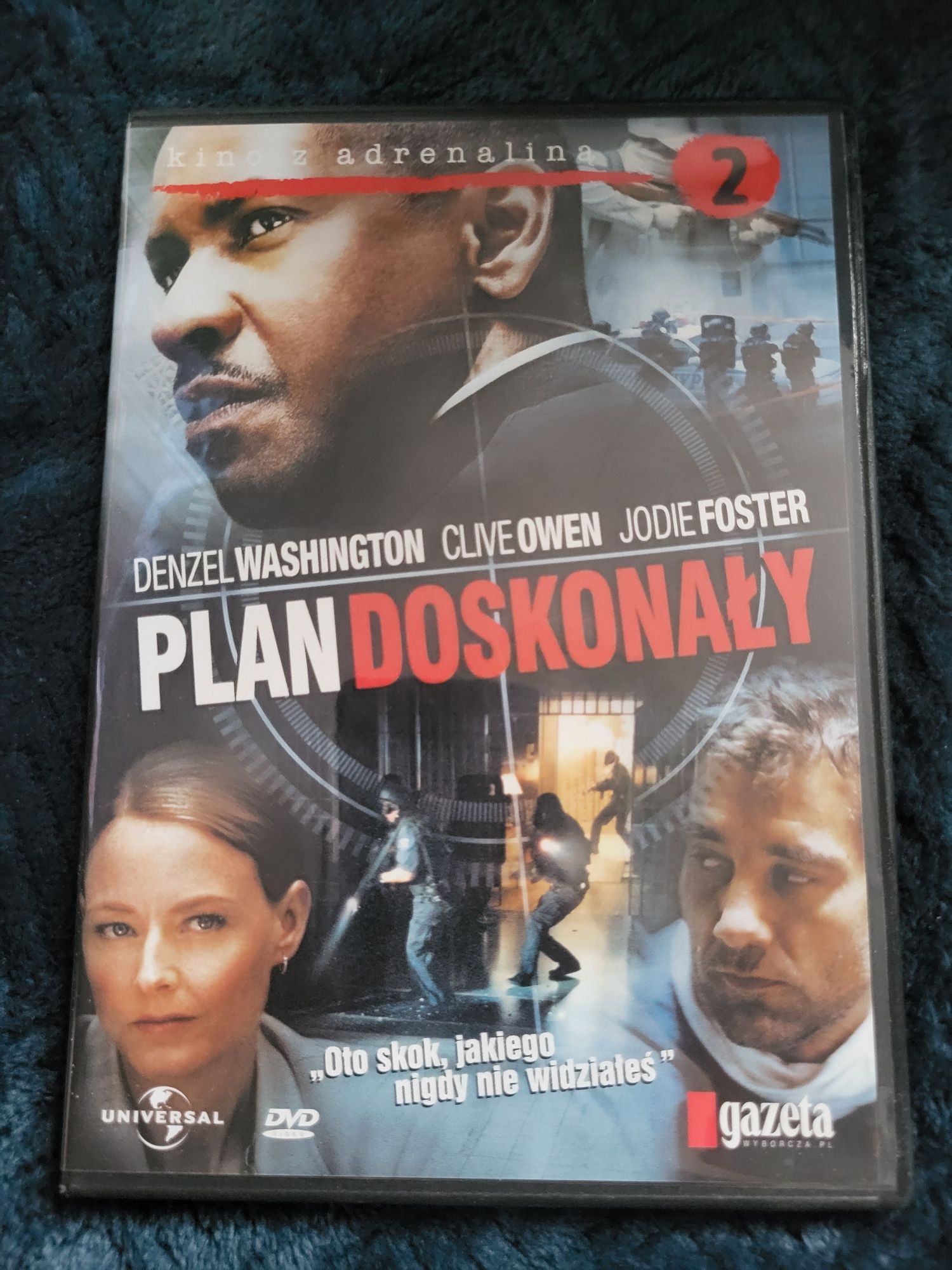 Film na Dvd thriller Plan doskonały wyst. D. Washington I J. Foster