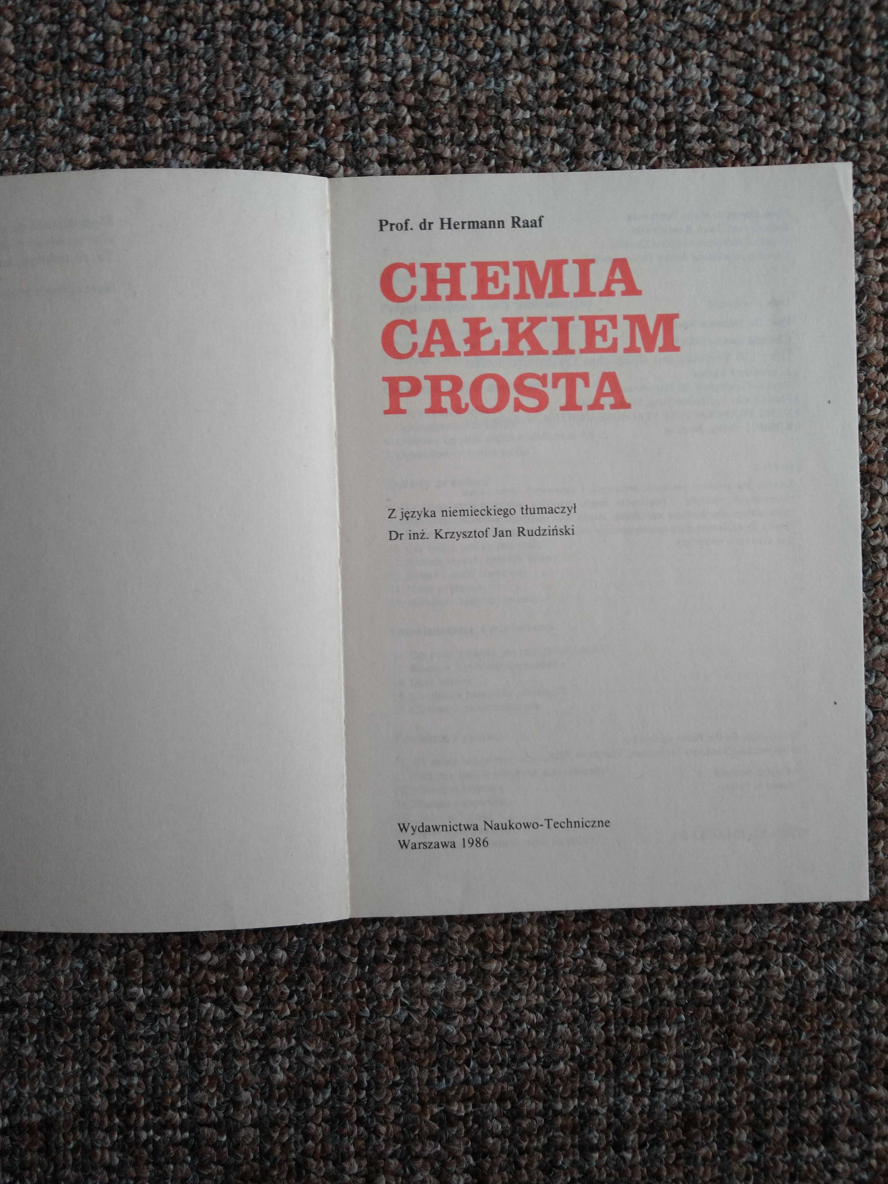 "Chemia całkiem prosta" Herman Raaf