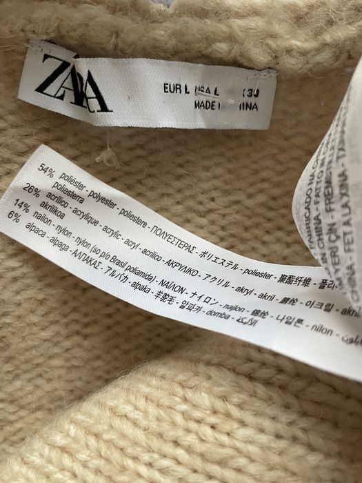 Zara стильное платье с альпакой