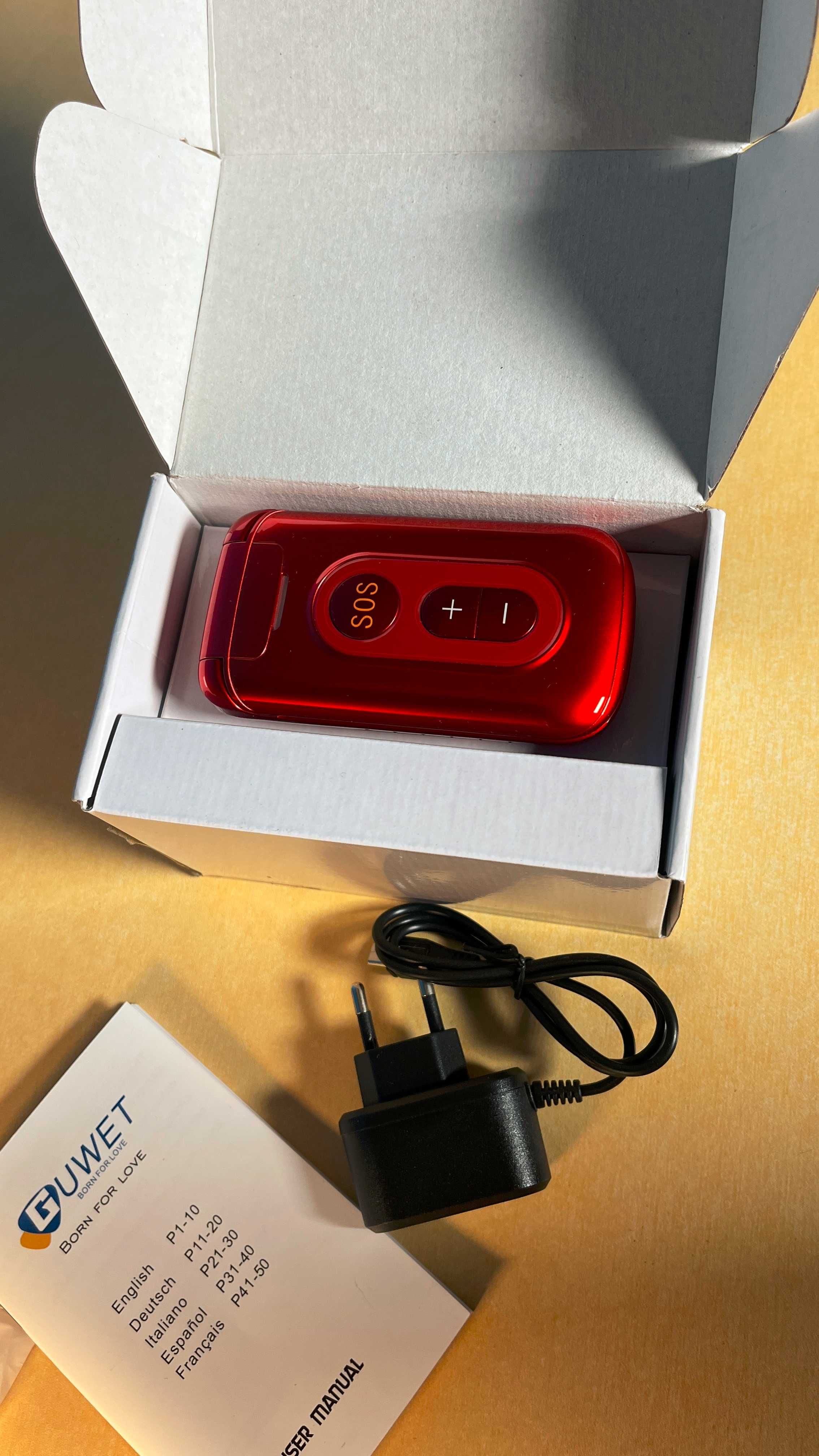 Telefon komórkowy dla seniorów bez umowy, z klapką GSM, przycisk SOS