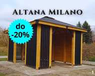 Altana drewniana ogrodowa Milano. Szybka realizacja. Producent