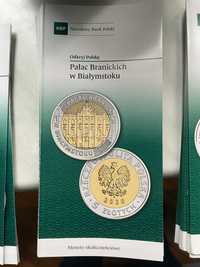 10 x Moneta: 5 zł - Pałac Branicki + FOLDER (stan: Menniczy)