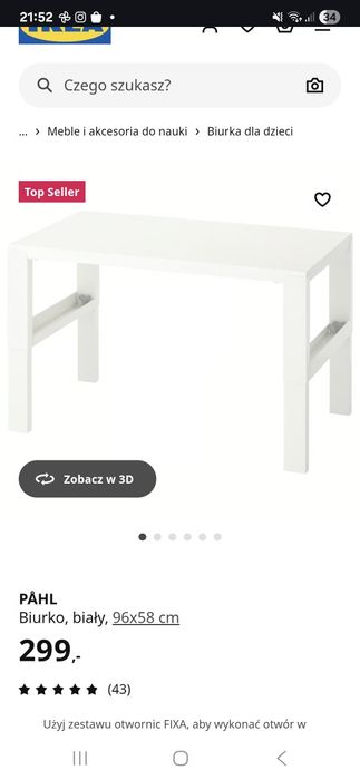 Biurko ikea pahl krzesło ikea lobergert