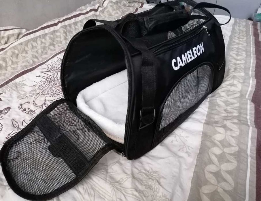 Transporter dla psa kota plecak torba rozkładany legowisko z poduszką