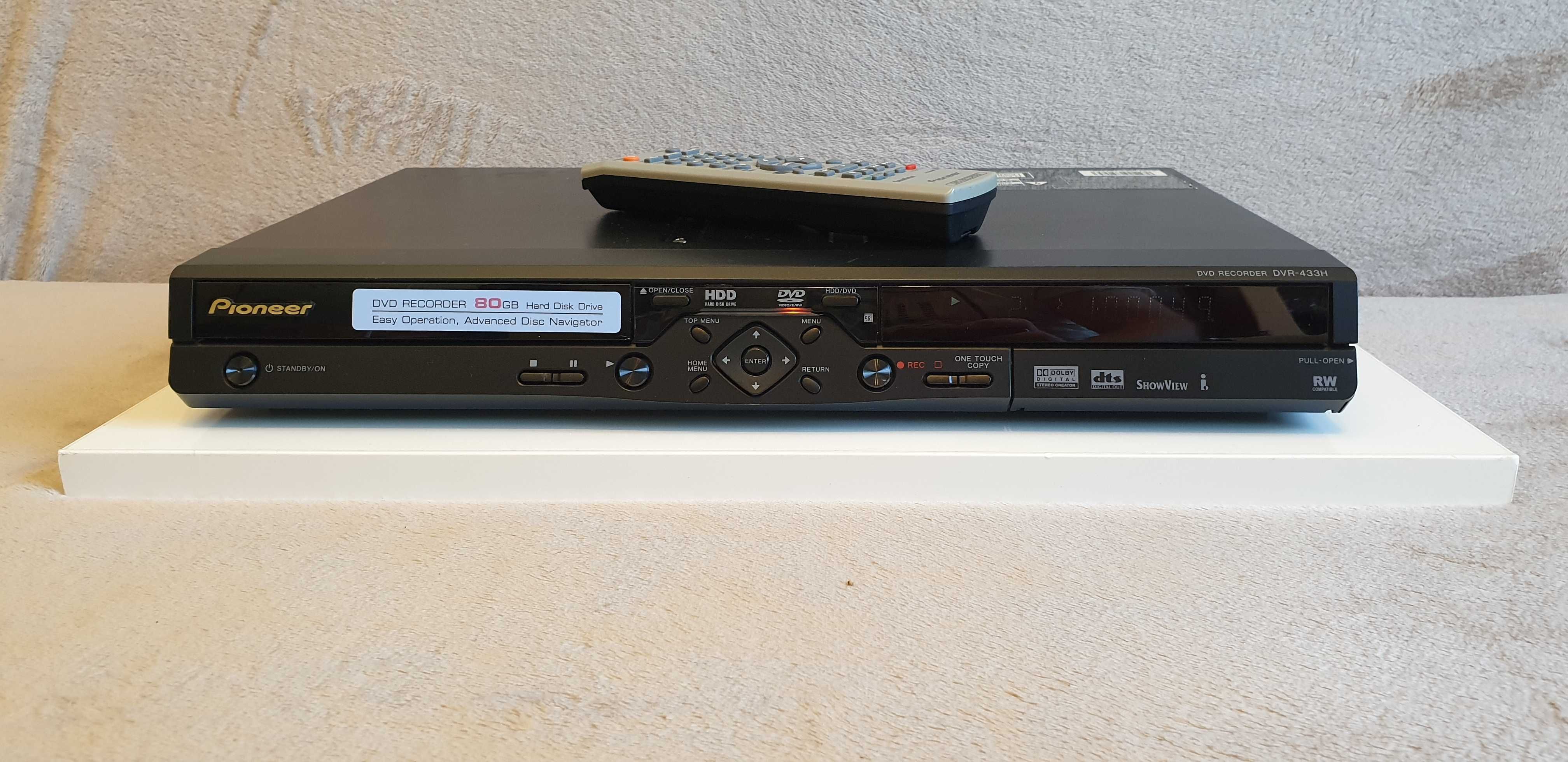 Pioneer DVR-433H, nagrywarka DVD, Dysk 80GB, Pilot