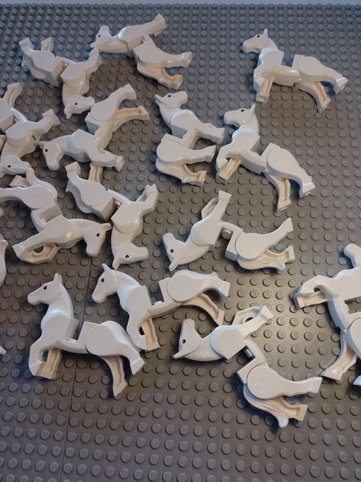 Lego koń biały zwierzęta