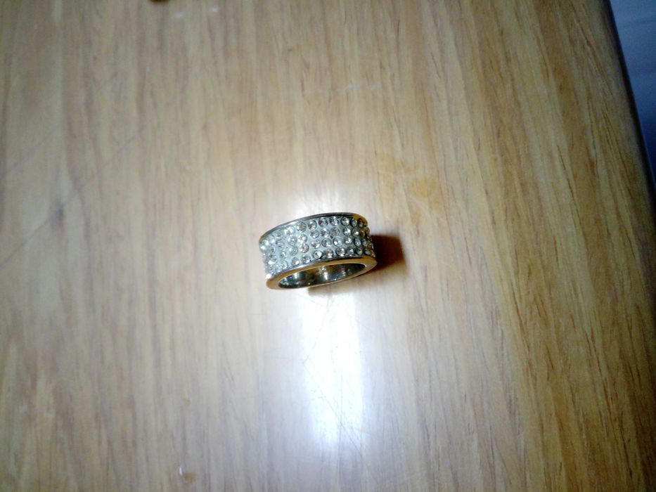 CONJUNTO NOVO DE PRATA: Anel e fio de brilhantes