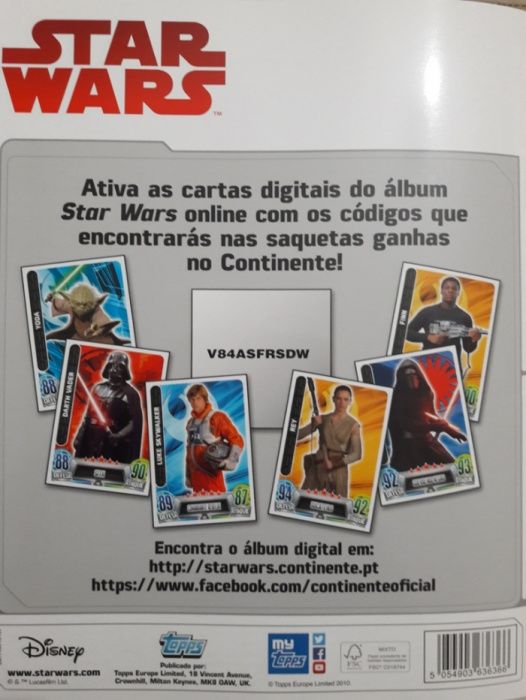 Caderneta Album STAR WARS novas - O valor mais baixo do OLX