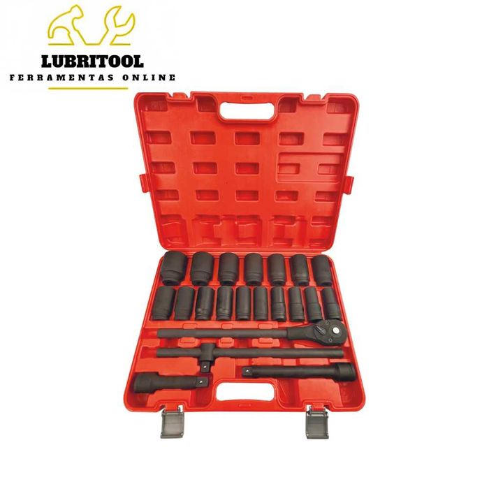 Jogo 21Pcs Chaves Caixa Impacto + Roquete 3/4" 0030.193 | NOVOS