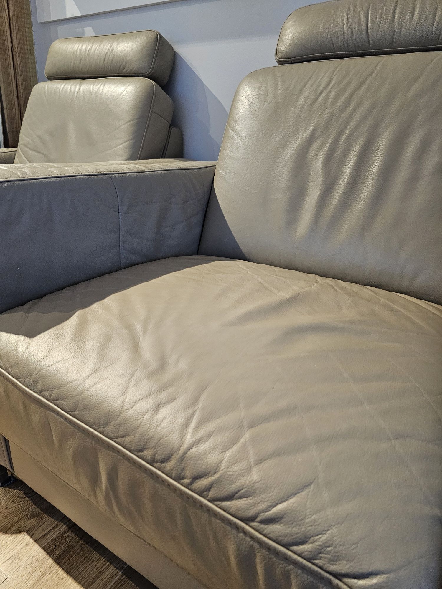 Fotel oraz sofa Etap Sofa Basic skóra super stan