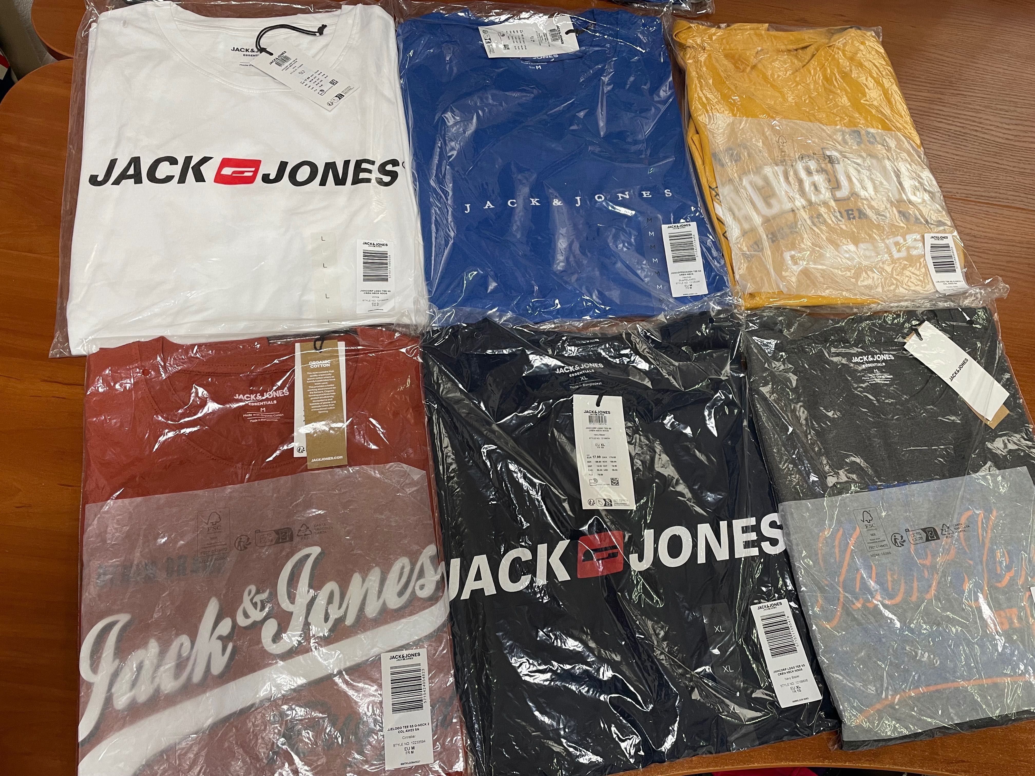 ОПТ Нові чоловічі футболки Jack&jones, в упаковці в розмірах!!!