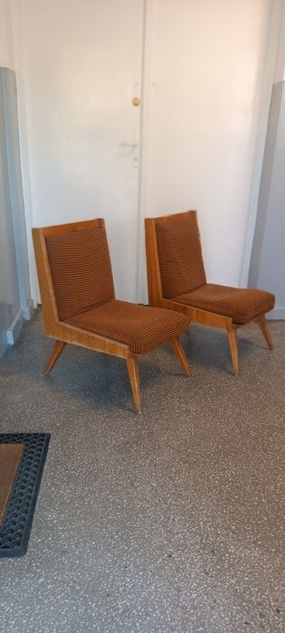 Unikatowe fotele PRL lata 60 zaprojektowanie przez Leśniewskiego oraz