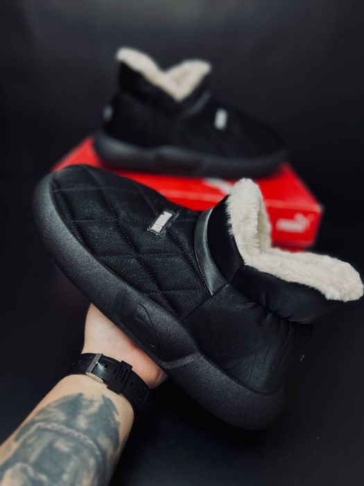 Кожаные мужские Дутики Пума / Сапоги Puma / Прочные, удобные, теплые