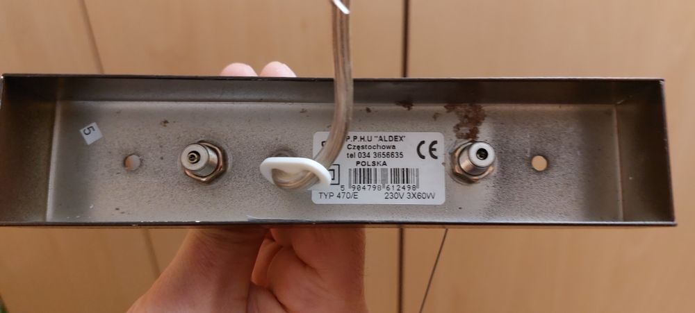 Metalowa lampa sufitowa