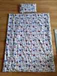 Kołderka i poduszka dziecięca bawełna + minky 100x130 cm