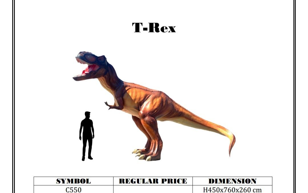 Dinozaur T-rex XXL laminat figura ogrodowa