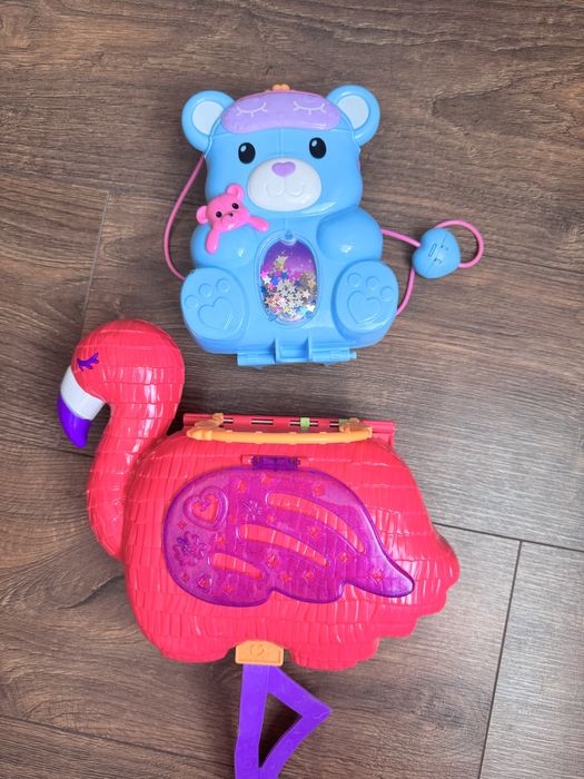 Ігрові набори Polly Pocket Поллі Покет фламінго та сумочка медведик