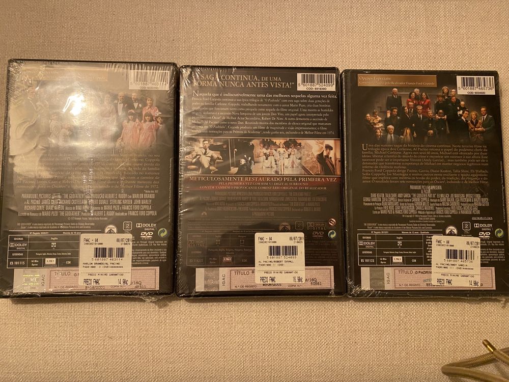 DVDs da saga O Padrinho
