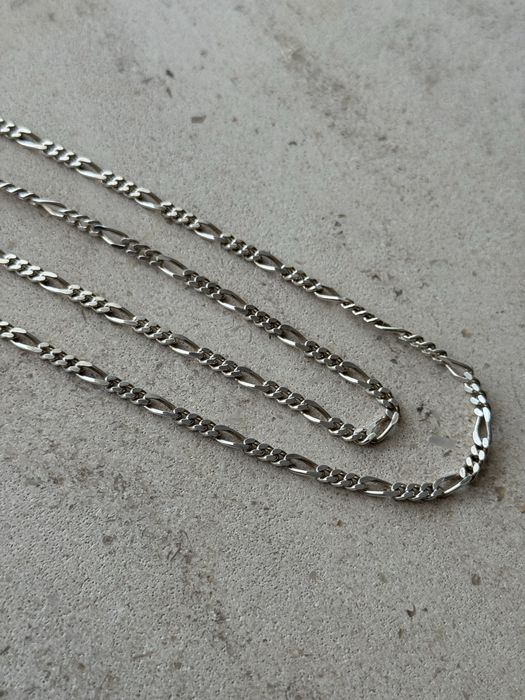 Fio de malha 3+1 / figaro em prata portuguesa