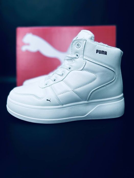 Ботинки Puma зима женские / жіноче взуття Пума тепле / белые ботинки
