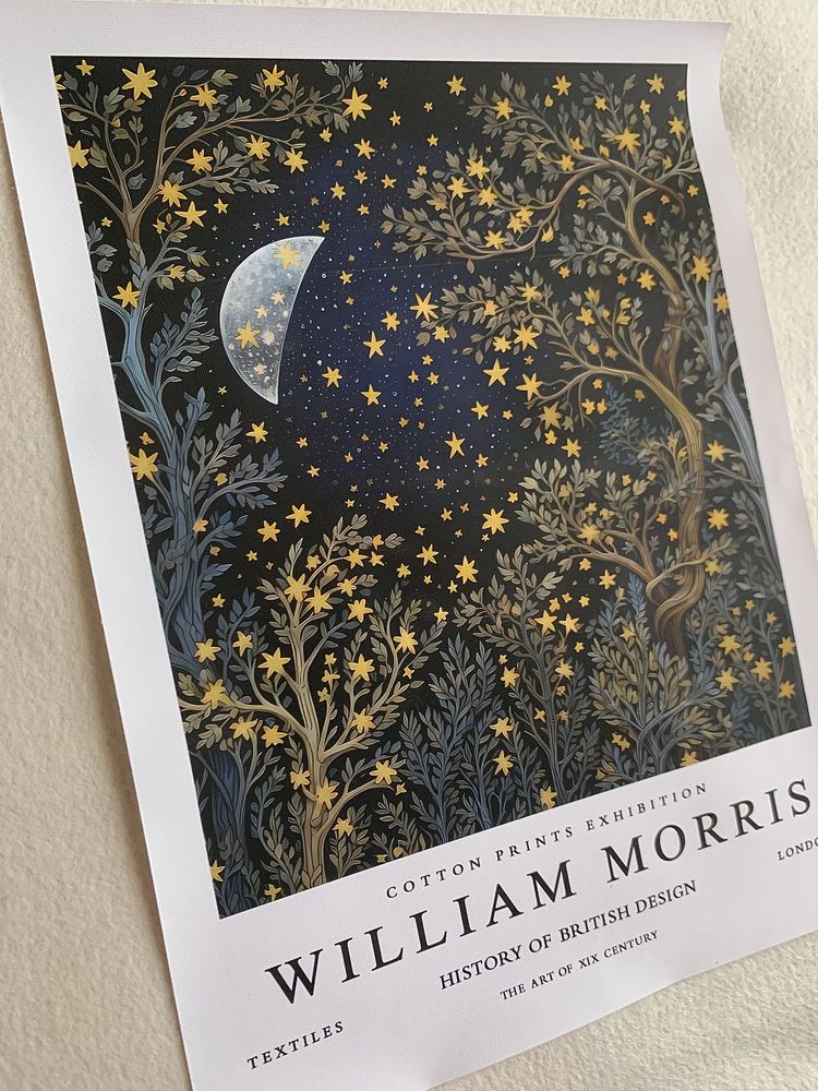 Gobelin na płótnie/Obrazek/William Morris/Half Moon