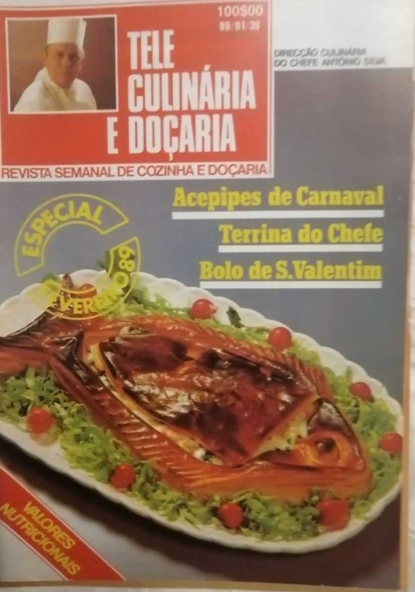 Tele Culinária e Doçaria - 8 revistas com 35 anos - 1987-89 LOTE 2