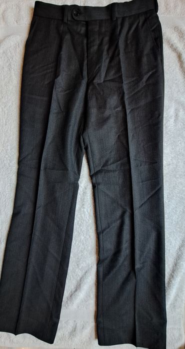 Spodnie męskie szare Luigi Vesari Wólczanka Nowe 182/82 w kant