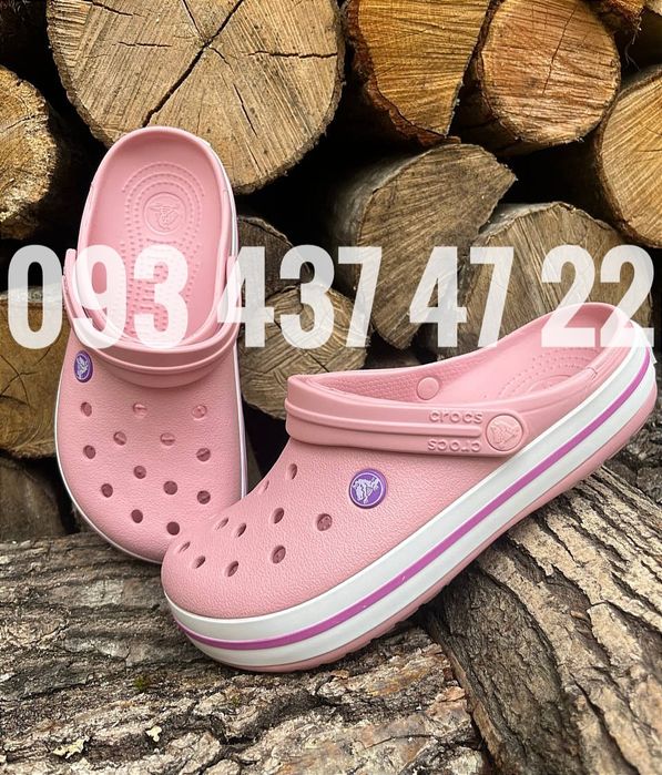 Жіночі Крокси Сабо Crocs Crocband Clog блакитні жовті пудра персикові