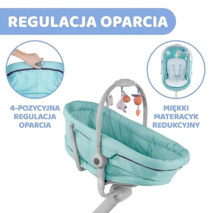 Chicco, Baby Hug 4in1, kołyska, leżaczek, krzesełko