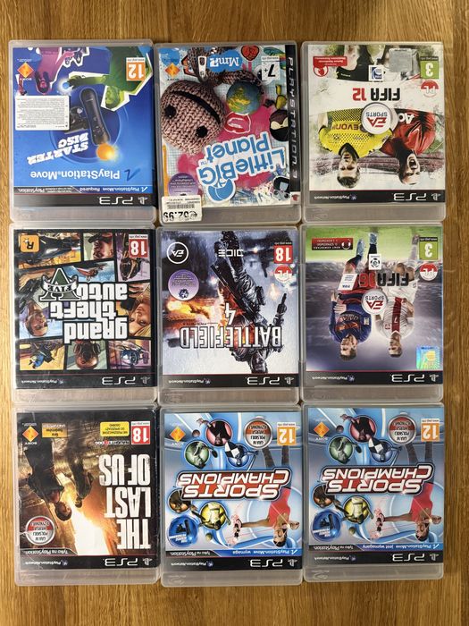 Sprzedam zestaw 9 gier na PlayStation 3 w dobrym stanie.