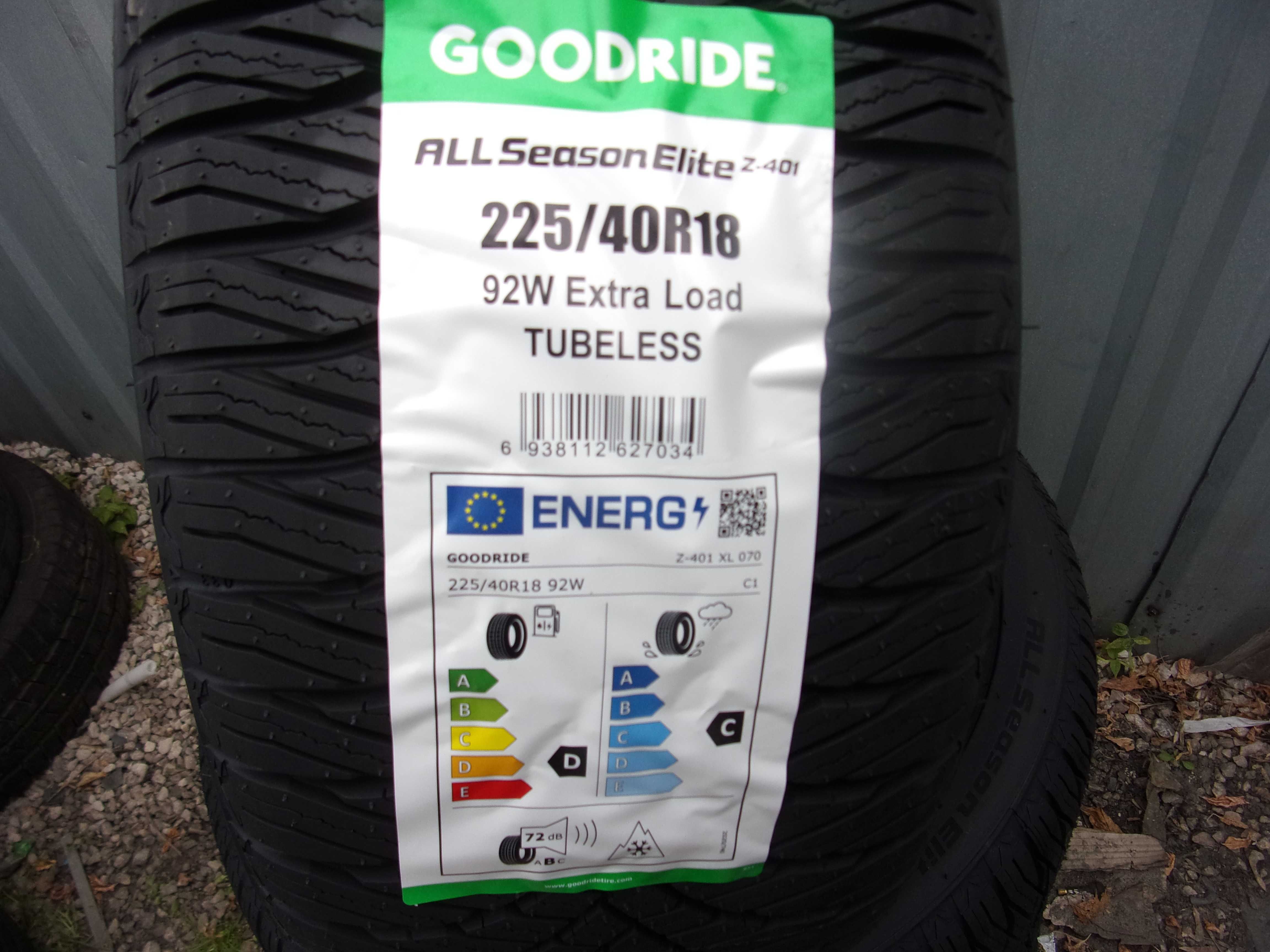 Nowe opony całoroczne wielosezonowe 225/40/18 Goodride 2024r