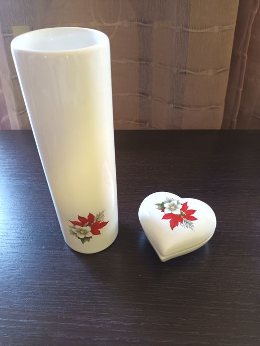 Wazon + szkatułka ( komplet świąteczny )