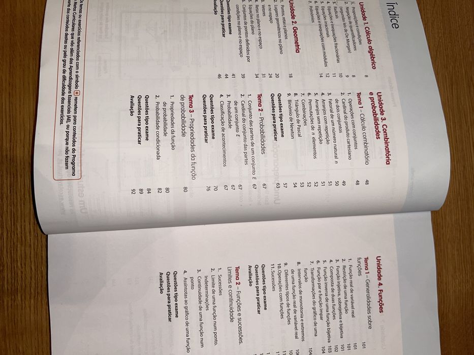 Livro Preparação para o exame de matemática A 12º ano