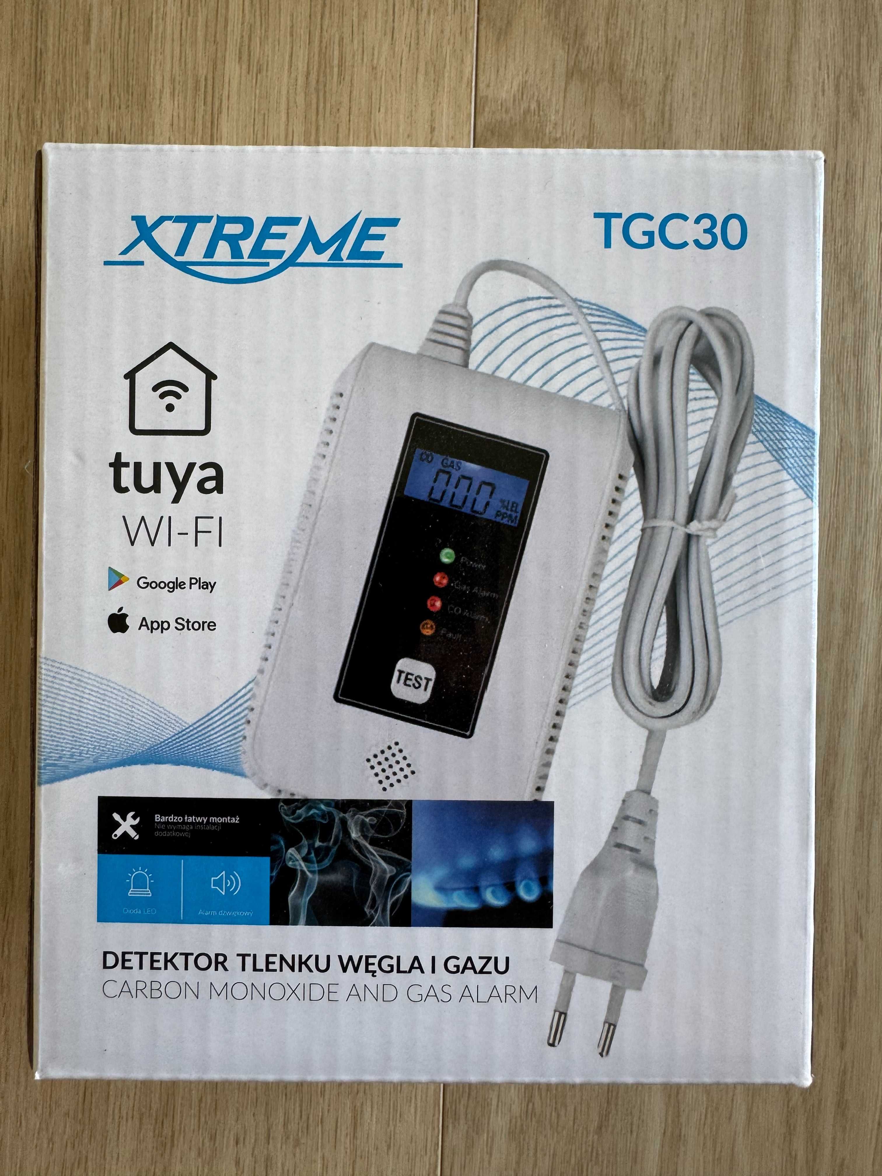 Czujnik czadu/gazu 2W1 detektor tlenku węgla CO metan butan WIFI TUYA