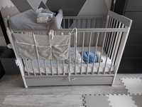 Łóżeczko niemowlęce 120x60 KLUPŚ + materac + akcesoria