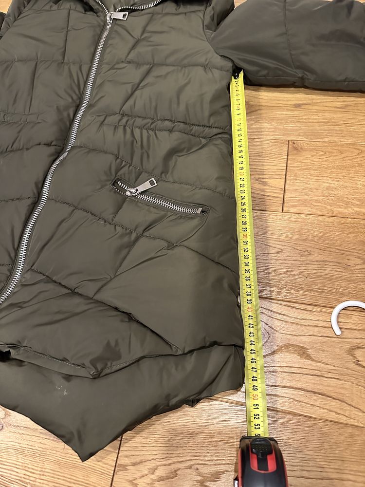 Khaki kurtka zimowa damska ciepla XL