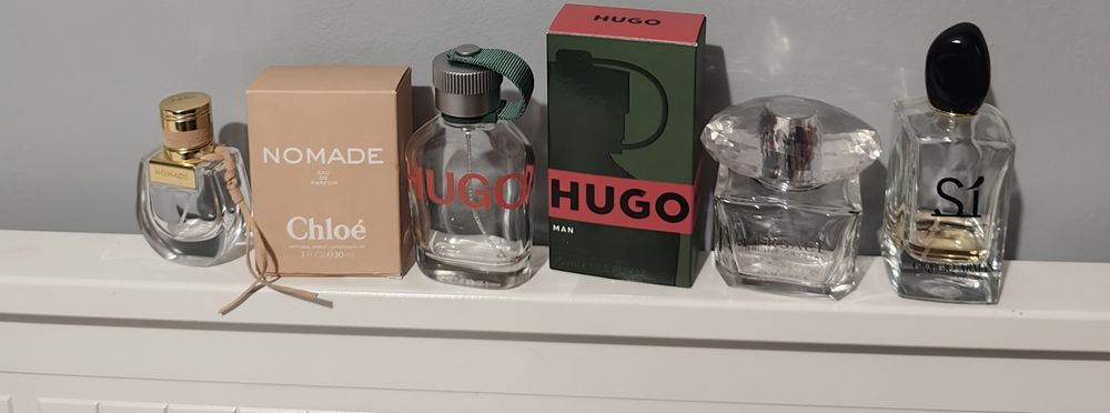 Butelki flakony  po markowych perfumach Chloè,Hugo Boss, Versace,Si