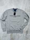 Szara męska ocieplana bluza Tommy Hilfiger EST r. L logo haft