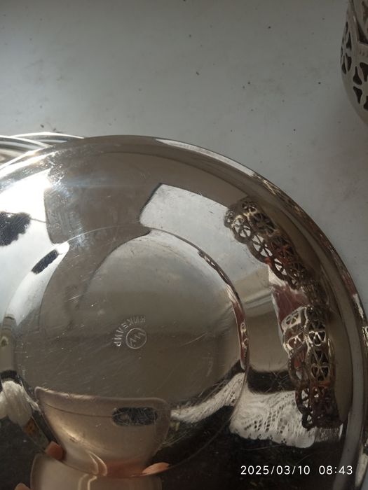 Подстаканник с блюдцем из нержавейки