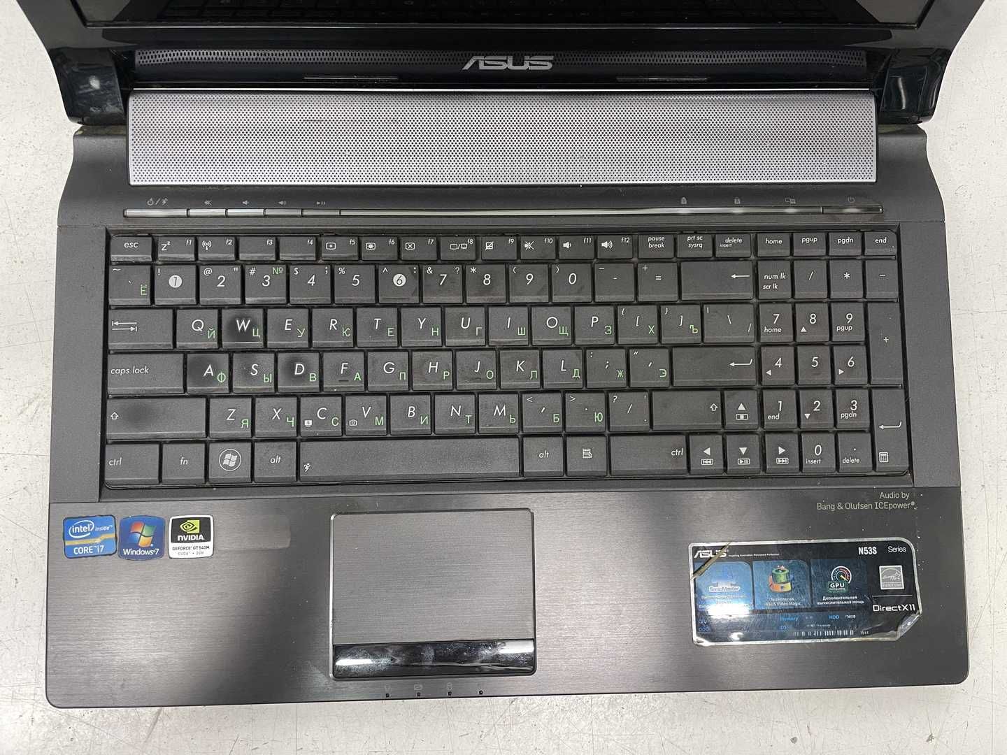 игровой ноутбук на запчасти Asus N53S Core i7