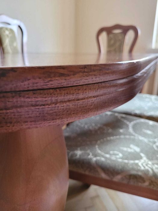 Stół drewniany dębowy lite drewno dąb stół z krzesłami 6 krzeseł