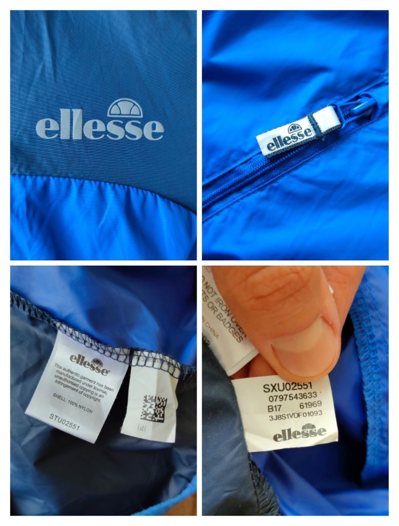 Вітровка Ellesse спортивна вітровка куртка ellesse S-M reflective logo