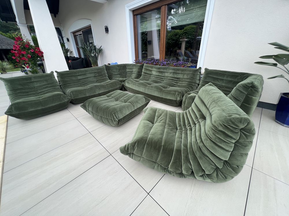 Designerski zestaw Togo design sofa 3,2,1 plus narożnik