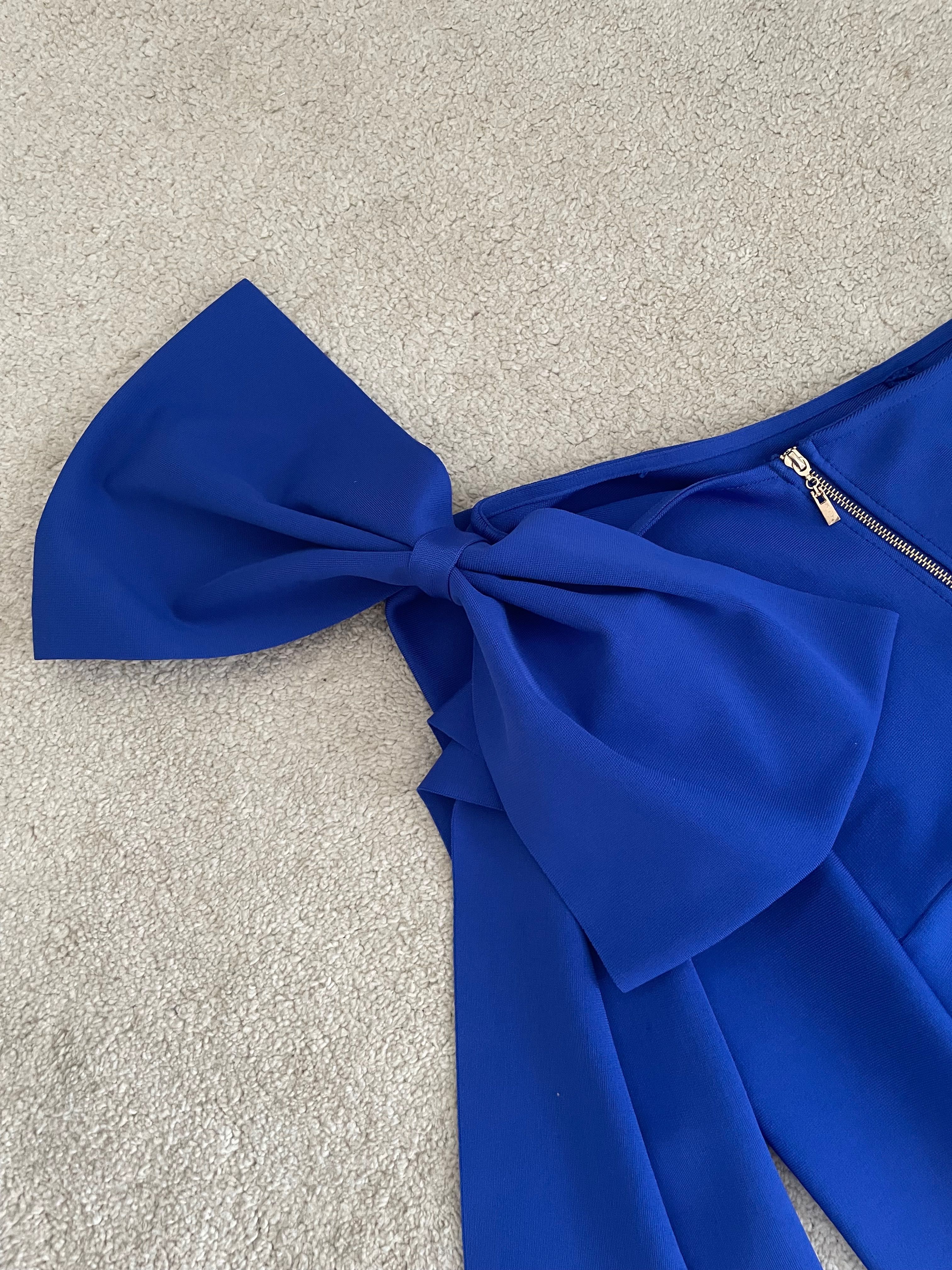 Vestido elegante de cerimónia Azul