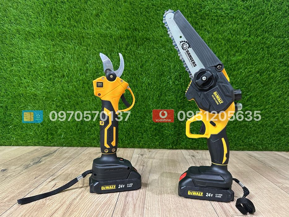 Набір 2/1 DeWALT Секатор DCMPP540P1  + Міні пилка DCM160N 2АКБ 24V 5Ah