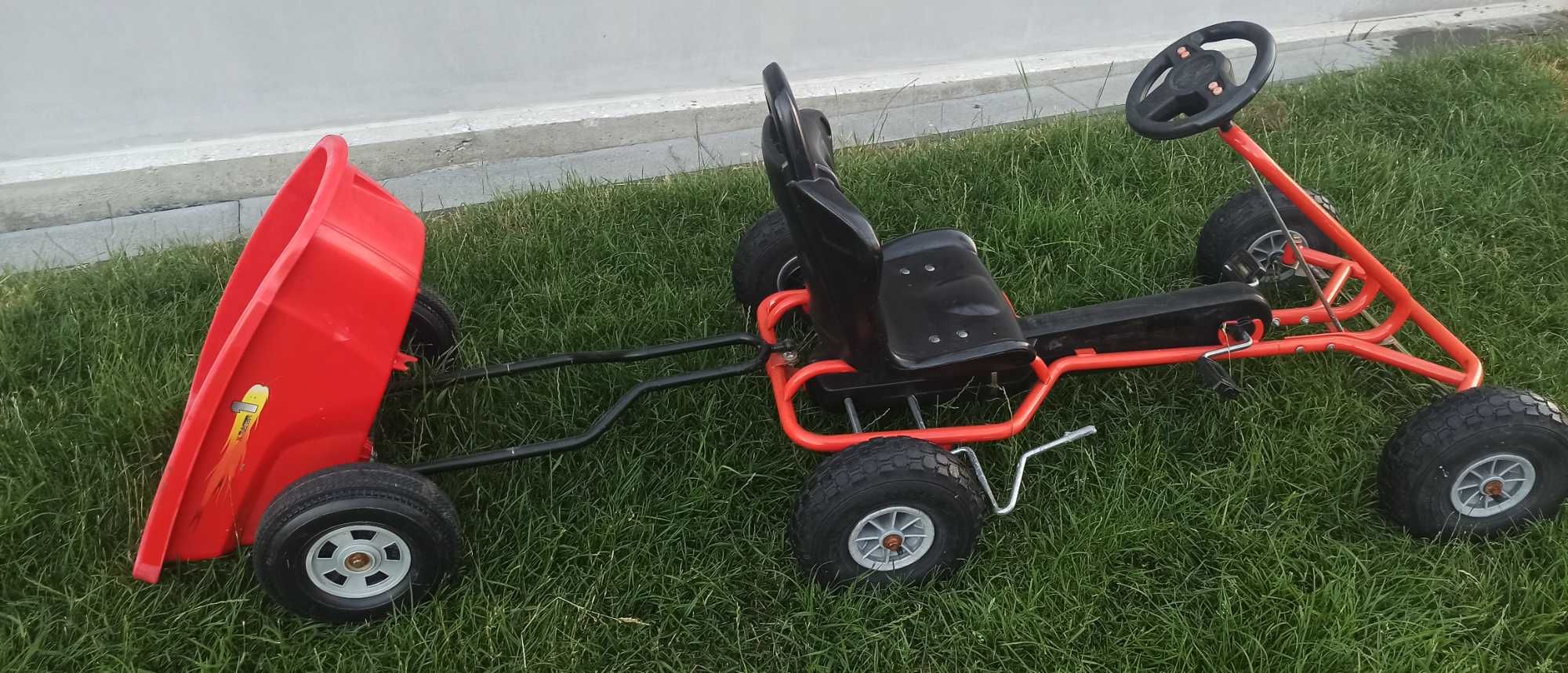Gokart na pedały + przyczepka