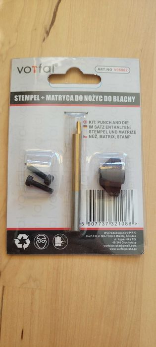 Stempel + matryca do nożyc do blachy VOTFAL