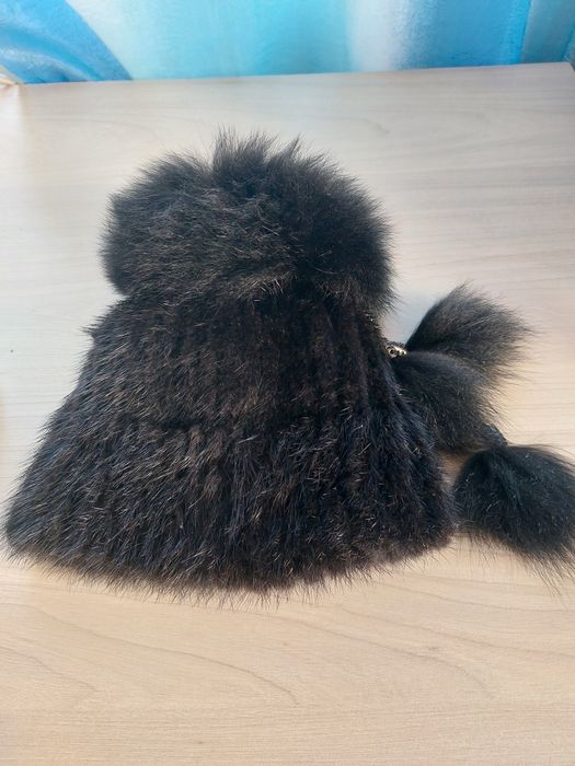 Норковая женская шапка