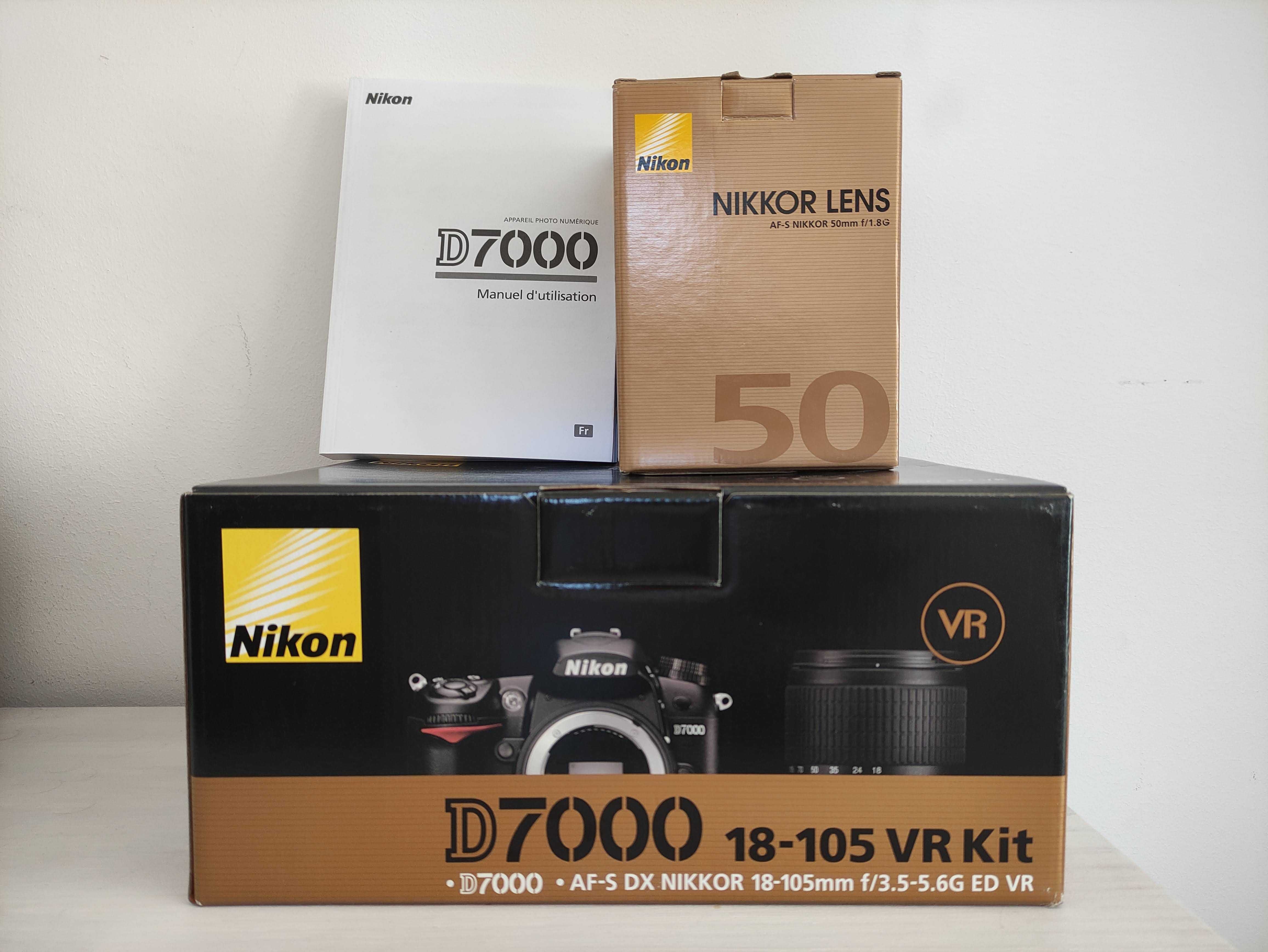 Nikon D7000 + 18-105mm + 50mm + extras