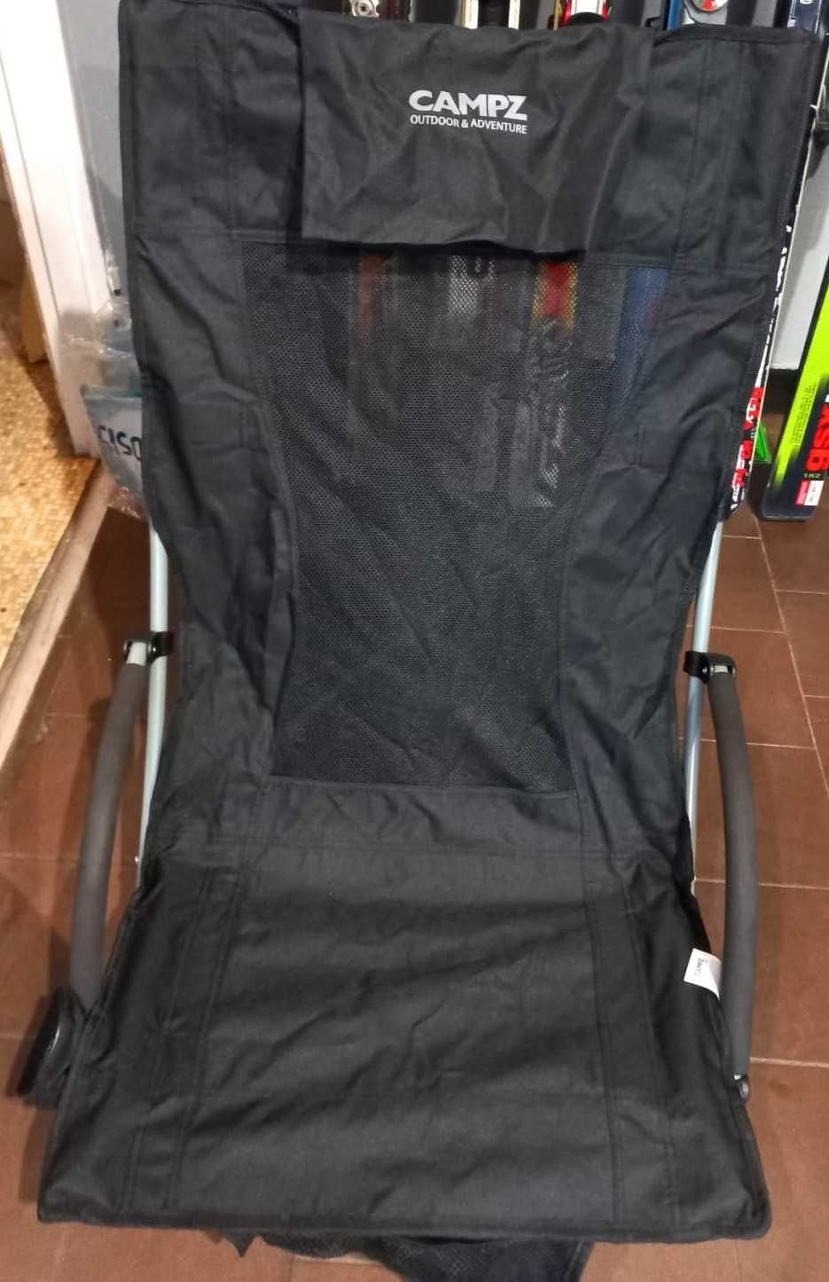 POWYSTAWOWE Krzesło Turystyczne CAMPZ BEACH Chair Czarne OKAZJA!